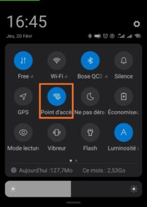 Partager la connexion internet de mon mobile avec un photobooth.